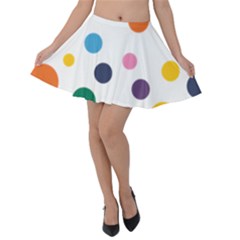 Polka Dot Velvet Skater Skirt