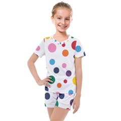 Polka Dot Kids  Mesh Tee And Shorts Set