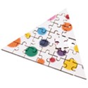 Polka Dot Wooden Puzzle Triangle View2