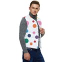 Polka Dot Men s Short Button Up Puffer Vest	 View2