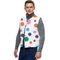 Polka Dot Men s Short Button Up Puffer Vest	 View3