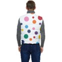 Polka Dot Men s Short Button Up Puffer Vest	 View4