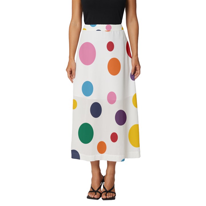 Polka Dot Classic Midi Chiffon Skirt