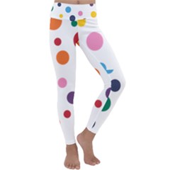 Polka Dot Kids  Lightweight Velour Classic Yoga Leggings by 8989