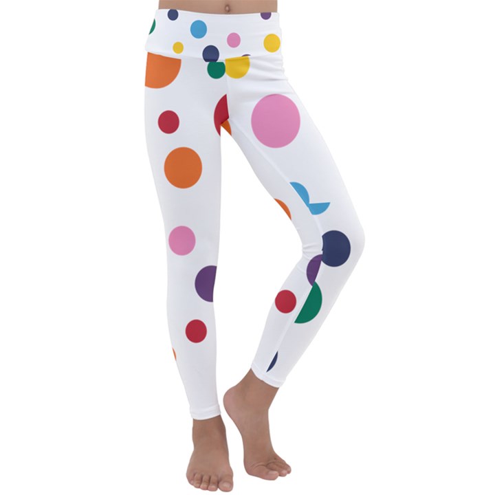 Polka Dot Kids  Lightweight Velour Classic Yoga Leggings