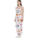 Polka Dot V-Neck Spaghetti Strap Tie Front Jumpsuit View2