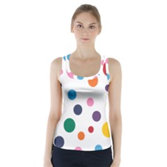 Polka Dot Racer Back Sports Top by 8989