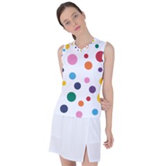 Polka Dot Women s Sleeveless Sports Top by 8989