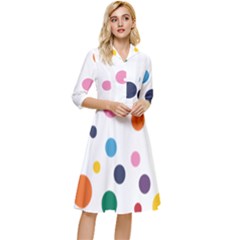 Polka Dot Classy Knee Length Dress by 8989