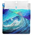 Tsunami Waves Ocean Sea Nautical Nature Water Painting Duvet Cover Double Side (Queen Size) View1