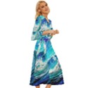 Tsunami Waves Ocean Sea Nautical Nature Water Painting Midsummer Wrap Dress View3