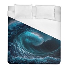 Tsunami Waves Ocean Sea Water Rough Seas 4 Duvet Cover (full/ Double Size) by Ravend