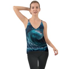 Tsunami Waves Ocean Sea Water Rough Seas 4 Chiffon Cami by Ravend