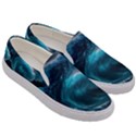 Tsunami Waves Ocean Sea Water Rough Seas 4 Men s Canvas Slip Ons View3