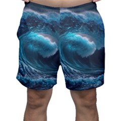 Tsunami Waves Ocean Sea Water Rough Seas 4 Men s Shorts