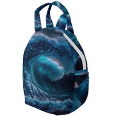 Tsunami Waves Ocean Sea Water Rough Seas 4 Travel Backpacks by Ravend