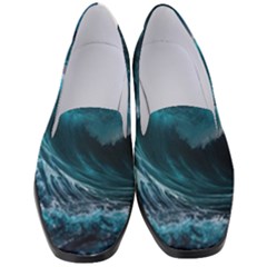 Tsunami Waves Ocean Sea Water Rough Seas 4 Women s Classic Loafer Heels by Ravend