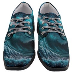 Tsunami Waves Ocean Sea Water Rough Seas 4 Women Heeled Oxford Shoes by Ravend