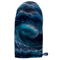 Tsunami Waves Ocean Sea Water Rough Seas 4 Microwave Oven Glove by Ravend