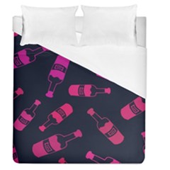 Wine Wine Bottles Background Graphic Duvet Cover (queen Size) by Ravend