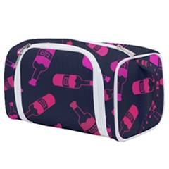 Wine Wine Bottles Background Graphic Toiletries Pouch