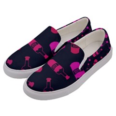 Wine Wine Bottles Background Graphic Men s Canvas Slip Ons by Ravend