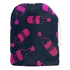 Wine Wine Bottles Background Graphic Drawstring Pouch (3xl) by Ravend