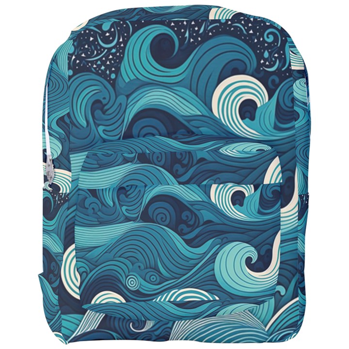 Waves Ocean Sea Abstract Whimsical Abstract Art Full Print Backpack