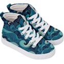 Waves Ocean Sea Abstract Whimsical Abstract Art Kids  Hi-Top Skate Sneakers View3