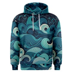 Waves Ocean Sea Abstract Whimsical Abstract Art Men s Overhead Hoodie