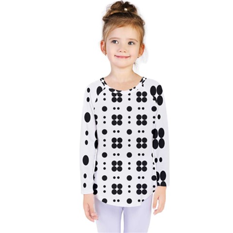 Polka Dot  Svg Kids  Long Sleeve Tee by 8989