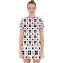 Polka Dot  Svg Drop Hem Mini Chiffon Dress View1