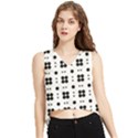 Polka Dot  Svg V-Neck Cropped Tank Top View1