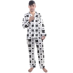 Polka Dot  Svg Men s Long Sleeve Satin Pajamas Set by 8989