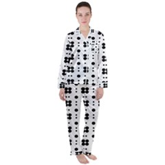 Polka Dot  Svg Women s Long Sleeve Satin Pajamas Set	 by 8989