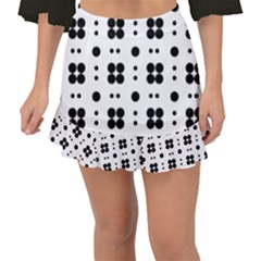 Polka Dot  Svg Fishtail Mini Chiffon Skirt by 8989