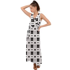 Polka Dot  Svg V-neck Chiffon Maxi Dress by 8989