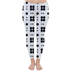 Polka Dot  Svg Classic Winter Leggings by 8989