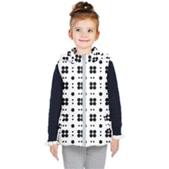 Polka Dot  Svg Kids  Hooded Puffer Vest by 8989