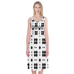 Polka Dot  Svg Midi Sleeveless Dress by 8989