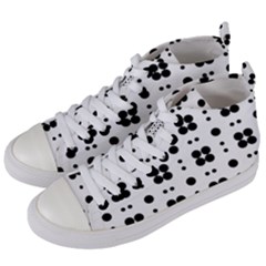 Polka Dot  Svg Women s Mid-top Canvas Sneakers by 8989