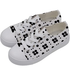 Polka Dot  Svg Kids  Low Top Canvas Sneakers by 8989