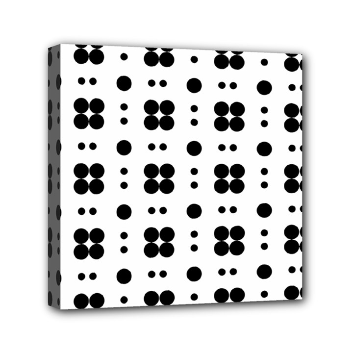 Polka Dot  Svg Mini Canvas 6  x 6  (Stretched)