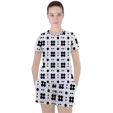 Polka Dot  Svg Women s Tee And Shorts Set by 8989