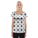 Polka Dot  Svg Cap Sleeve Top View1