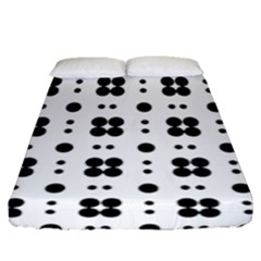 Polka Dot  Svg Fitted Sheet (queen Size) by 8989