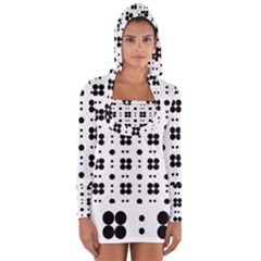 Polka Dot  Svg Long Sleeve Hooded T-shirt by 8989