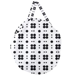 Polka Dot  Svg Giant Round Zipper Tote by 8989