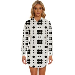 Polka Dot  Svg Womens Long Sleeve Shirt Dress