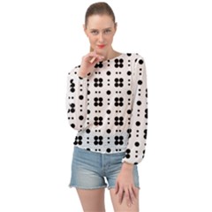 Polka Dot  Svg Banded Bottom Chiffon Top by 8989